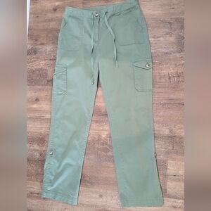 LL Bean Women’s Favorite Fit Carpenter Pants W/button Rollup Leg Sz 10